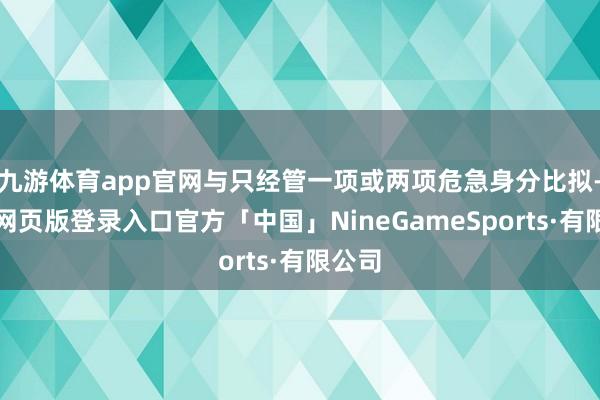 九游体育app官网与只经管一项或两项危急身分比拟-九游网页版登录入口官方「中国」NineGameSports·有限公司